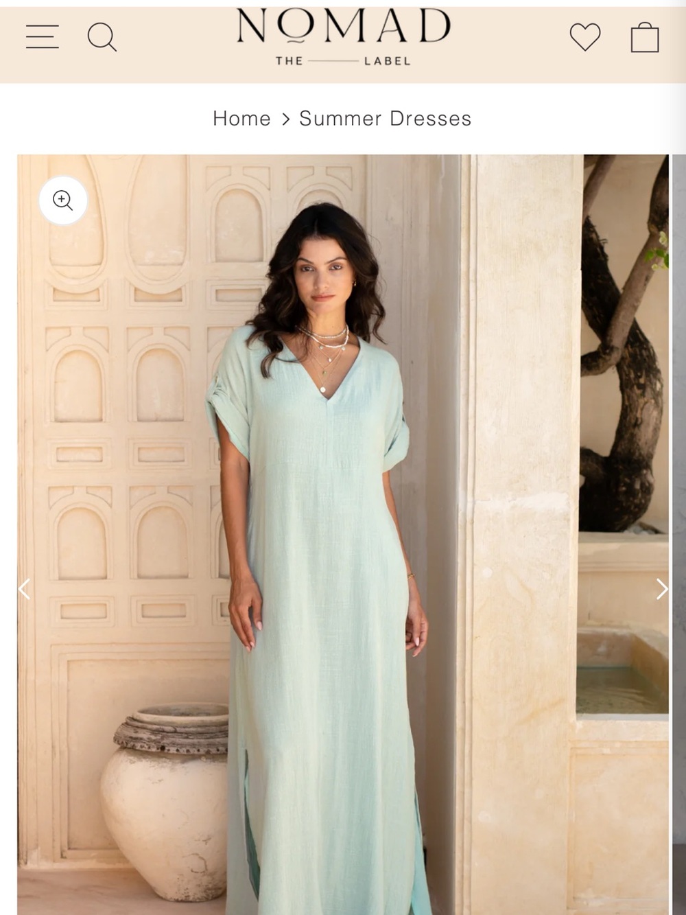 Nomad Mint Green V-Neck Maxi Dress